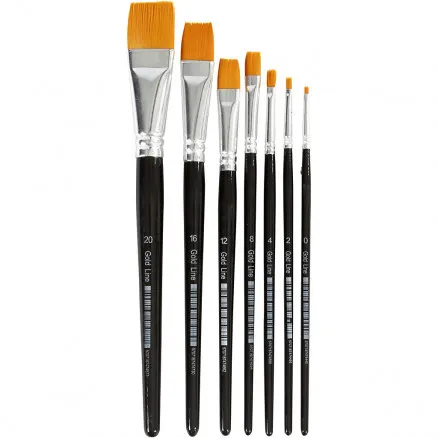 Gold Line -sivellin, nro 0–20, L: 2–24 mm, litteä, 7 kpl.